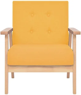 vidaXL Fotel tapicerowany, żółty - Fotele - miniaturka - grafika 3