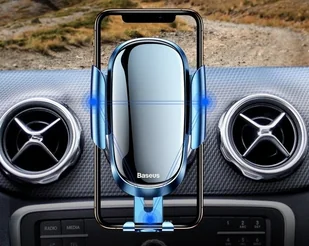 Baseus Future Gravity | Uchwyt samochodowy na okrągłą kratkę nawiewu do telefonu 4-6.5'' | niebieski SUYL-BWL03 - Uchwyty samochodowe do telefonów - miniaturka - grafika 10