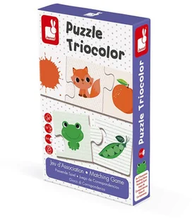 Janod Trzyczęściowe puzzle Kolory 30 elementów, - Klocki - miniaturka - grafika 6