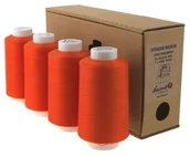 Obrusy i serwetki - Łucznik Nici do owerloka overlocka REGULAR ZESTAW 4 x 4000m Pomarańczowe 1009656 - miniaturka - grafika 1