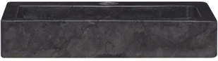 vidaXL Lumarko Umywalka, czarna, 38x24x6,5 cm, marmur! 149187 - Umywalki - miniaturka - grafika 3