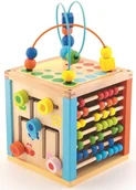 Zabawki interaktywne dla dzieci - Trefl kostka edukacyjna Wooden Toys - miniaturka - grafika 1