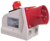 Kostki, złączki, wtyczki - PCE Polska sp. z o.o. Wtyczka odbiornikowa KOMBI 32A 5P 400V czerwona IP44 625-6W - miniaturka - grafika 1