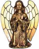 Lampy stojące - Clayre & Eef Lampa stołowa Anioł w stylu Tiffany - miniaturka - grafika 1