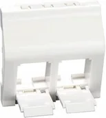 Wtyczki i adaptery - Keystone Adapter 2 port pod 45x45 Metz Connect - miniaturka - grafika 1