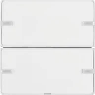 Systemy inteligentnych domów - Berker Hager Hager KNX easy Q.1/Q.3 biały Przycisk 2-krotny z polem opisowym diodami LED RGB i czujnikiem temperatury B_80142329 - miniaturka - grafika 1