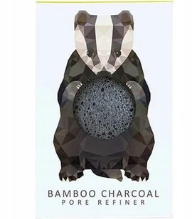 Konjac Sponge Konjac Sponge Gąbka Mini Borsuk z czarnym węglem bambusowym do cery tłustej i problematycznej - Akcesoria do oczyszczania twarzy - miniaturka - grafika 2
