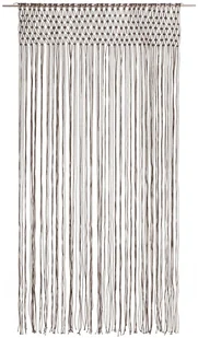vidaXL Zasłona z makramy, kolor taupe, 140 x 240 cm, bawełna - Zasłony - miniaturka - grafika 2