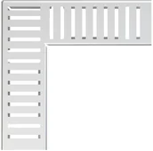 Syfony - Alca PLAST Alcaplast Ruszt odwodnienia drenażowego narożnego 75 mm stal ocynkowana ADZ-R102R ! - miniaturka - grafika 1