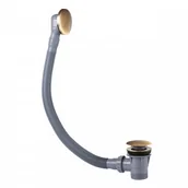 Syfony - Tres 03453420LV Syfon wannowy z przelewem i korkiem 72 mm CLICKCLACK MOSIĄDZ ANTYCZNY - miniaturka - grafika 1