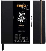 Notesy i bloczki - Rhodia 116100C blok do pisania, czarny, A5 + (16 x 21 cm), 50 arkuszy, zdejmowany układ Clairefontaine biały, bardzo gładki 100 g/m, 21 x 21 cm, papier Carb'On czarny 116117C - miniaturka - grafika 1