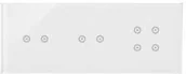 Wyłączniki światła i elektryczne - Simon Panel dotykowy Simon 54 Touch DSTR3224/70 S54 Touch 3 moduły 2 pola dotykowe poziome + 2 pola dotykowe poziome + 4 pola dotykowe biały - miniaturka - grafika 1