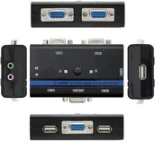 Przełączniki KVM - Nanocable Przełącznik KVM NANOCABLE 10.12.2001 Czarny S0225806 - miniaturka - grafika 1