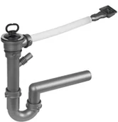 Syfony - Akces Syfon zlewozmywakowy pojedynczy z przelewem - miniaturka - grafika 1