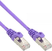 Kable miedziane - InLine Patchcord SF/UTP Cat.5e fioletowy 7.5m 72575P - miniaturka - grafika 1