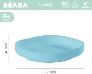 Beaba Silikonowy talerzyk z przyssawką blue - Miseczki i talerzyki dla dzieci - miniaturka - grafika 12