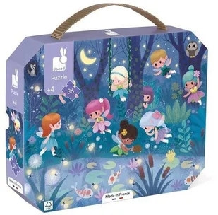 Janod Puzzle w walizce Wróżki i lilie wodne 36 elementów 4+ Made in France, solution-bc-7535-0 - Puzzle - miniaturka - grafika 4