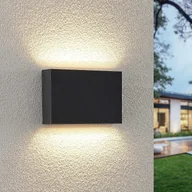 Lampy ogrodowe - Lindby Lindby Jarte kinkiet zewnętrzny LED, 20 cm up/down - miniaturka - grafika 1