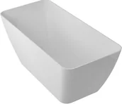 Wanny - Omnires Marble+ Parma Wanna wolnostojąca 159x70,5x61,8 cm biała PARMAWW - miniaturka - grafika 1