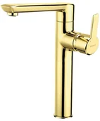 Baterie umywalkowe - Deante Arnika Bateria umywalkowa wysoka złota BQAZ20K - miniaturka - grafika 1