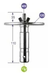 Manfrotto adapter 1 1/8" - 120mm M12 163-12 - Akcesoria do statywów Manfrotto adapter 1 1/8" - 120mm M12 163-12 - Akcesoria do statywów - miniaturka - grafika 3