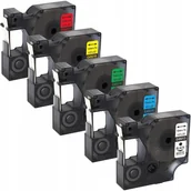 Papier do drukarek - Dymo Taśmy do LM280 D1 12mm Zestaw 5 szt kolory - miniaturka - grafika 1