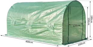 Outsunny FOLIA CIEPLARNIA OGRODOWA Z OKNEM 8 m - Agrowłókniny - miniaturka - grafika 2