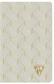 Notesy i bloczki - Clairefontaine 193696C notatnik Neo Deco wiosna letnia kolekcja, z nićmi, 9 x 14 cm, 48 arkuszy, w linie, 90 g, papier w kolorze kości słoniowej, 1 sztuka, perłowy szary 193696C - miniaturka - grafika 1
