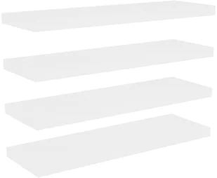 VidaXL Lumarko Półki ścienne, 4 szt., dębowo-białe, 80x23,5x3,8 cm, MDF 326581 VidaXL - Półki do salonu - miniaturka - grafika 2