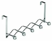 Wieszaki i stojaki - Premier Housewares Premier housewares drzwi szafy na ubrania, chrom, 5 haczyki, ze strasem, przezroczysty 0509682 - miniaturka - grafika 1