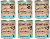 Mokra karma dla psów - Wiejska Zagroda dla SZCZENIĄT Rybna uczta 800g - Wiejska Zagroda dla SZCZENIĄT RYBNA UCZTA 6x800g = 5+1szt gratis ZESTAW karma w puszce - miniaturka - grafika 1