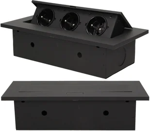 Orno Gniazda wpuszczane w blat 3x230VAC czarne OR-AE-1335/B - Gniazdka elektryczne - miniaturka - grafika 5