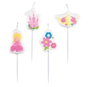 Amscan Mini świeczki Księżniczka 4 sztuki - Urodziny dla dorosłych - miniaturka - grafika 2