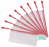 Teczki i skoroszyty - TARIFOLD Tarifold T509043 teczka na dokumenty z zamkiem błyskawicznym 250 x 115 mm ze wzmocnionego PCW, czerwona, opakowanie 8 sztuk - miniaturka - grafika 1