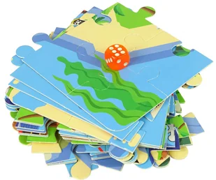 Import LEANToys Drewniane Klocki Zamek Piraci Okręt 46 Elementów Puzzle Liczby LT-10128-0 - Klocki - miniaturka - grafika 3