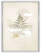 Obrazy i zdjęcia - Dekoria Plakat Beige Abstarct II 50 x 70 cm Ramka Srebrna 222G-000-47 - miniaturka - grafika 1