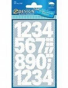 Avery Zweckform Naklejki Z DESIGN-cyfry (100 pkt./25 mm) białe-wodoodporne 48szt. /3787/ ZW802 - Zabawki kreatywne - miniaturka - grafika 2