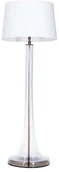 Lampy stojące - 4concepts Stojąca LAMPA podłogowa ZURICH L213018259 abażurowa OPRAWA salonowa biała przezroczysta L213018259 - miniaturka - grafika 1
