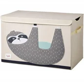 Pojemniki na zabawki - 3Sprouts Pudełko Zamykane Sloth Grey - Leniwiec - miniaturka - grafika 1