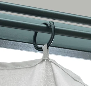 vidaXL Altana z zasłonami i lampkami, 300x300 cm, kremowa, aluminium! 3070332 - Altany ogrodowe - miniaturka - grafika 9