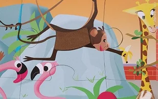 Janod Puzzle sensoryczne 20 elementów Wycieczka do zoo, - Klocki - miniaturka - grafika 8