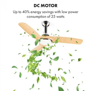 Klarstein Silent Service, wentylator sufitowy, 128 cm średnicy, moc: 25 W, imitacja drewna VTS6-SilentceilingWD - Wentylatory sufitowe - miniaturka - grafika 3