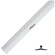 Linijki, ekierki - Leniar Linijka z uchwytem 70cm podcięcie Metal 30088 - miniaturka - grafika 1