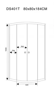 Sea Horse Duso 80x80 DS402TA5 - Kabiny prysznicowe - miniaturka - grafika 2