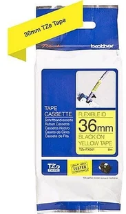 Brother tzfx661 specjalna Tape Flexi-Tapes 36 MM X 8 m Żółty na czarnym tle zapewnia P-touch Series 4977766608695 - Papier do drukarek - miniaturka - grafika 4