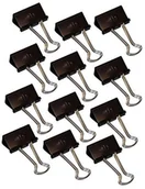 Artykuły biurowe - Wedo 6421432 FoldBack Clip, 12 sztuki, lakierowana na czarno metalowa zdejmowane prasowania, silne sprężyny, 32 MM, czarny/srebrny 6421432 - miniaturka - grafika 1