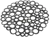 Pozostałe akcesoria kuchenne - Fl1 MATA DO ZLEWU OKRĄGŁA BĄBLE MIĘKKA CZARNA PRA 40P-MAT-Z/OBC - miniaturka - grafika 1