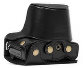 Akcesoria fotograficzne - MegaGear megagear "EVER Ready" torba skórzana torba na aparat,, dolny otwór Version  pokrowiec ochronny na Olympus OM-D E-M10, soczewka OM-D E-M10 Mark II 14  42 MM, czarny MG993 - miniaturka - grafika 1