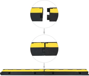 vidaXL Najazd kablowy, 1-kanałowy, gumowy, 100 cm vidaXL - Wyposażenie miejsc publicznych - miniaturka - grafika 3