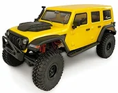 Zabawki zdalnie sterowane - Amewi 22521 AMXRock AM18 Scale Crawler Kratos 1:18 RTR zdalnie sterowany, z pilotem zdalnego sterowania, baterią i kablem do ładowania, żółty 22521 - miniaturka - grafika 1